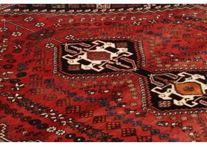 Tappeto Shiraz Stilizzato Rosso Nero 172x267 Cm