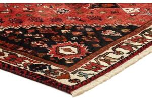 Tappeto Shiraz Stilizzato Rosso Nero 163x253 Cm