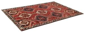 Tappeto Shiraz Fine Stilizzato Rosso Blu Scuro 157x230 Cm