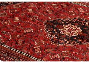 Tappeto Shiraz Fine Stilizzato Rosso Blu Notte 160x255 Cm