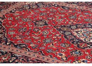 Tappeto Ardakan Medaglione Floreale Rosso Blu Scuro 197x297 Cm