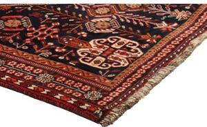 Tappeto Shiraz Fine Stilizzato Rosso Blu Notte 160x255 Cm