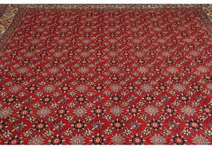 Tappeto Varamin Stilizzato Rosso Blu 293x388 Cm