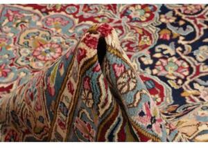 Tappeto Kerman Medaglione Floreale Blu Scuro Rosso 298x400 Cm