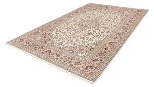 Tappeto Kashan Medaglione Floreale Avorio Blu Scuro 202x308 Cm