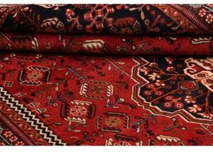 Tappeto Shiraz Fine Stilizzato Rosso Blu Notte 160x255 Cm