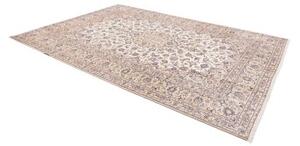 Tappeto Kashan Medaglione Floreale Avorio Blu Cobalto 240x340 Cm