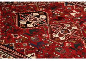 Tappeto Shiraz Fine Geometrico Rosso Nero 173x257 Cm
