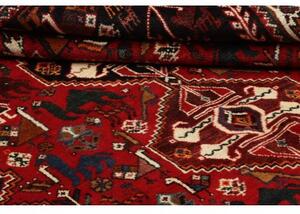 Tappeto Shiraz Fine Geometrico Rosso Nero 173x257 Cm