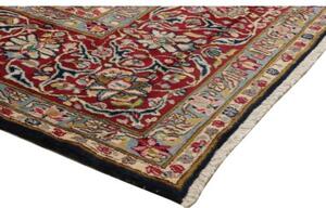 Tappeto Kerman Medaglione Floreale Blu Scuro Rosso 298x400 Cm