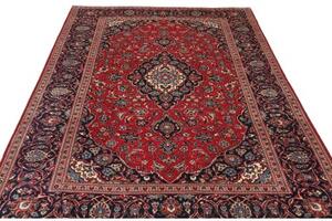 Tappeto Ardakan Medaglione Floreale Rosso Blu Scuro 197x297 Cm