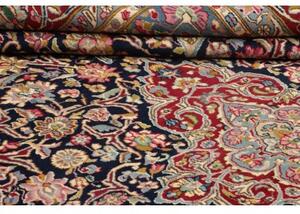 Tappeto Kerman Medaglione Floreale Blu Scuro Rosso 298x400 Cm