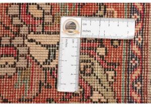 Tappeto Tabriz Medaglione Floreale Avorio Rosso Mattone 203x292 Cm