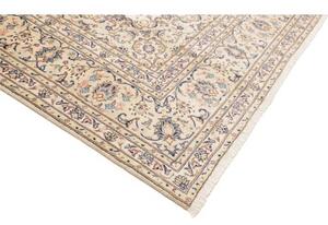Tappeto Kashan Medaglione Floreale Avorio Blu Cobalto 240x340 Cm