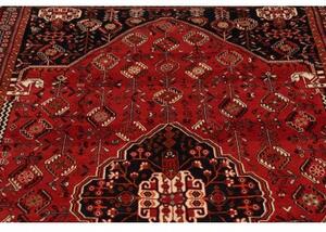 Tappeto Shiraz Fine Stilizzato Rosso Blu Notte 160x255 Cm