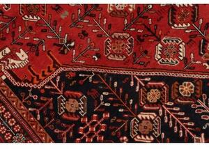 Tappeto Shiraz Fine Stilizzato Rosso Blu Notte 160x255 Cm