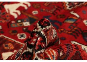 Tappeto Shiraz Fine Geometrico Rosso Nero 173x257 Cm