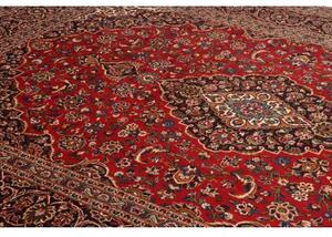 Tappeto Ardakan Medaglione Floreale Rosso Blu Scuro 266x370 Cm