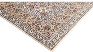 Tappeto Kashan Medaglione Floreale Avorio Blu 198x300 Cm