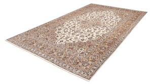 Tappeto Kashan Medaglione Floreale Avorio Beige 198x312 Cm