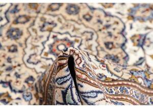 Tappeto Kashan Medaglione Floreale Avorio Blu 200x293 Cm