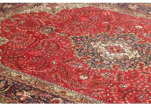 Tappeto Tabriz Medaglione Floreale Rosso Blu Scuro 200x296 Cm