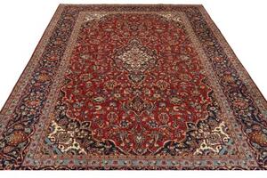 Tappeto Ardakan Medaglione Floreale Rosso Blu Scuro 240x360 Cm