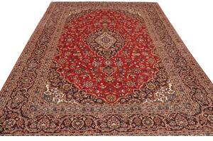 Tappeto Ardakan Medaglione Floreale Rosso Blu Scuro 266x370 Cm
