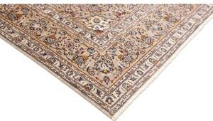 Tappeto Kashan Medaglione Floreale Avorio Beige 198x312 Cm