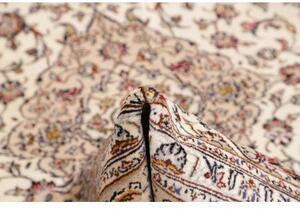 Tappeto Kashan Medaglione Floreale Avorio Beige 198x312 Cm