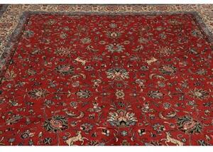 Tappeto Sarough Floreale Rosso Avorio 270x390 Cm