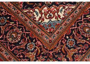 Tappeto Ardakan Medaglione Floreale Rosso Blu Scuro 198x310 Cm