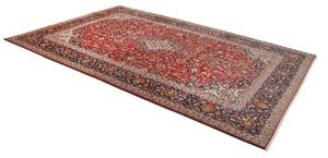 Tappeto Ardakan Medaglione Floreale Rosso Blu Scuro 240x360 Cm