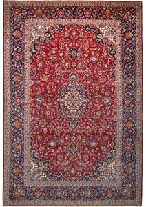 Tappeto Ardakan Medaglione Floreale Rosso Blu Scuro 240x360 Cm