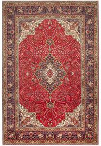 Tappeto Tabriz Medaglione Floreale Rosso Blu Scuro 200x296 Cm