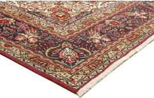 Tappeto Tabriz Medaglione Floreale Rosso Blu Scuro 200x296 Cm