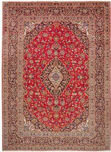 Tappeto Ardakan Medaglione Floreale Rosso Blu Scuro 266x370 Cm