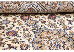 Tappeto Kashan Medaglione Floreale Avorio Blu 198x300 Cm