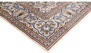 Tappeto Kashan Medaglione Floreale Avorio Blu 200x293 Cm