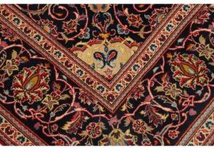 Tappeto Ardakan Medaglione Floreale Rosso Blu Scuro 196x327 Cm
