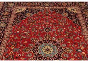 Tappeto Ardakan Medaglione Floreale Rosso Blu Scuro 196x327 Cm