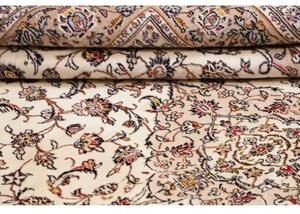 Tappeto Kashan Medaglione Floreale Avorio Beige 198x312 Cm