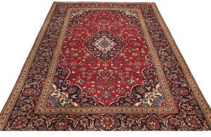 Tappeto Ardakan Medaglione Floreale Rosso Blu Scuro 197x313 Cm