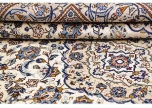 Tappeto Kashan Medaglione Floreale Avorio Blu 200x293 Cm