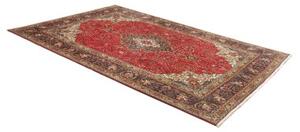 Tappeto Tabriz Medaglione Floreale Rosso Blu Scuro 200x296 Cm