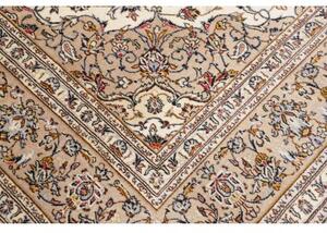 Tappeto Kashan Medaglione Floreale Avorio Beige 198x312 Cm