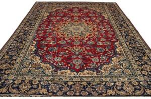 Tappeto Nadjafabad Medaglione Floreale Rosso Blu Scuro 300x390 Cm