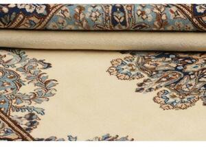 Tappeto Kerman Medaglione Floreale Avorio Blu 225x328 Cm