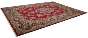 Tappeto Kerman Medaglione Floreale Rosso Blu 306x407 Cm