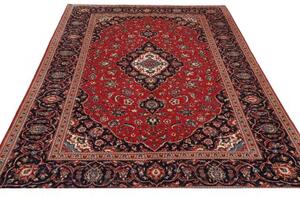 Tappeto Ardakan Medaglione Floreale Rosso Blu Scuro 200x296 Cm